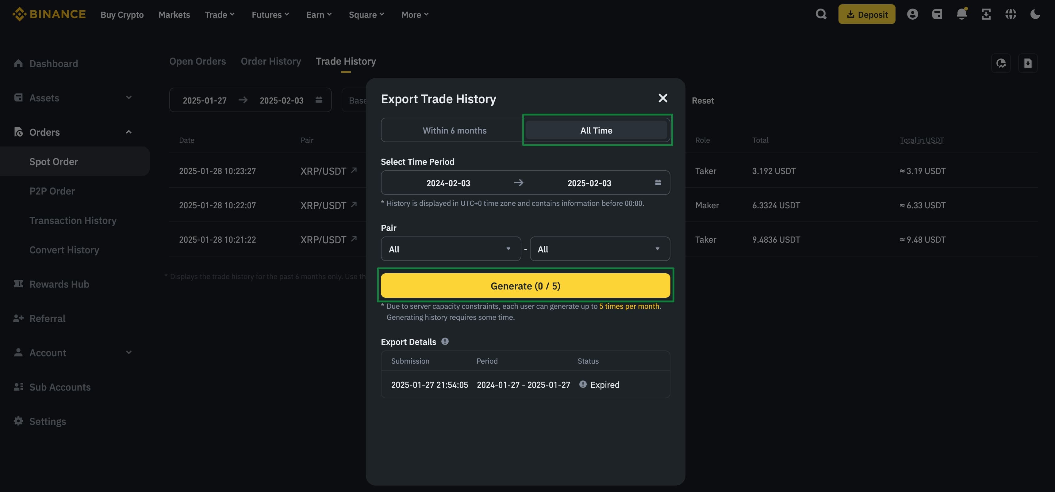 Export Dialog